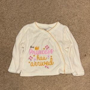 Baby Girl's White 'Princess Has Arrived' Top